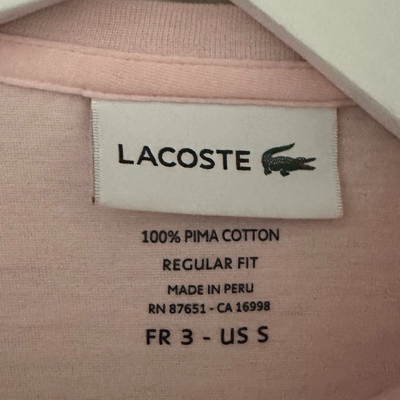 LACOSTE pink tshirt for women’s/ perfect condition - Picture 4 of 4